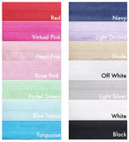 40mm / 1.57" width Solid Colour Fold Over Elastic