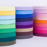 20mm / 0.8" width Cotton Twill Solid Colour Webbing Tape