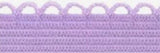 10mm / 3/8" width Solid Colour Picot Loop Edge Elastic