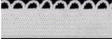 10mm / 3/8" width Solid Colour Picot Loop Edge Elastic