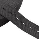 15/20/25/30mm width Button Hole Knit Elastic