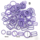 15mm / 5/8" Plastic Lingerie O-Rings & Sliders & Hooks