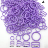 15mm / 5/8" Plastic Lingerie O-Rings & Sliders & Hooks