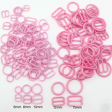 15mm / 5/8" Plastic Lingerie O-Rings & Sliders & Hooks