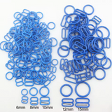 15mm / 5/8" Plastic Lingerie O-Rings & Sliders & Hooks