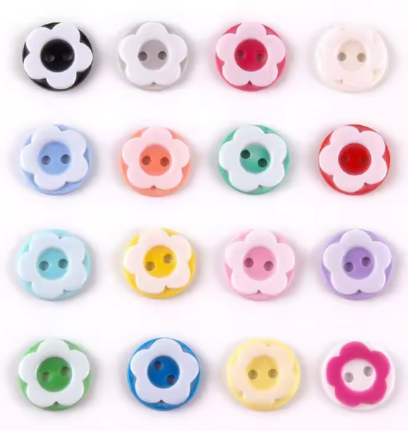 13mm Flower Resin Buttons