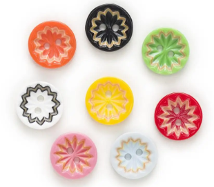13mm Zigzag Resin Buttons
