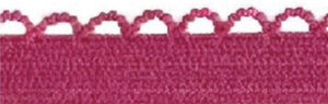 10mm / 3/8" width Solid Colour Picot Loop Edge Elastic