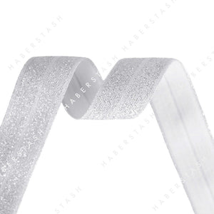 20mm / 3/4" width Glitter Thread Fold Over Elastic