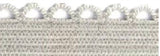 10mm / 3/8" width Solid Colour Picot Loop Edge Elastic